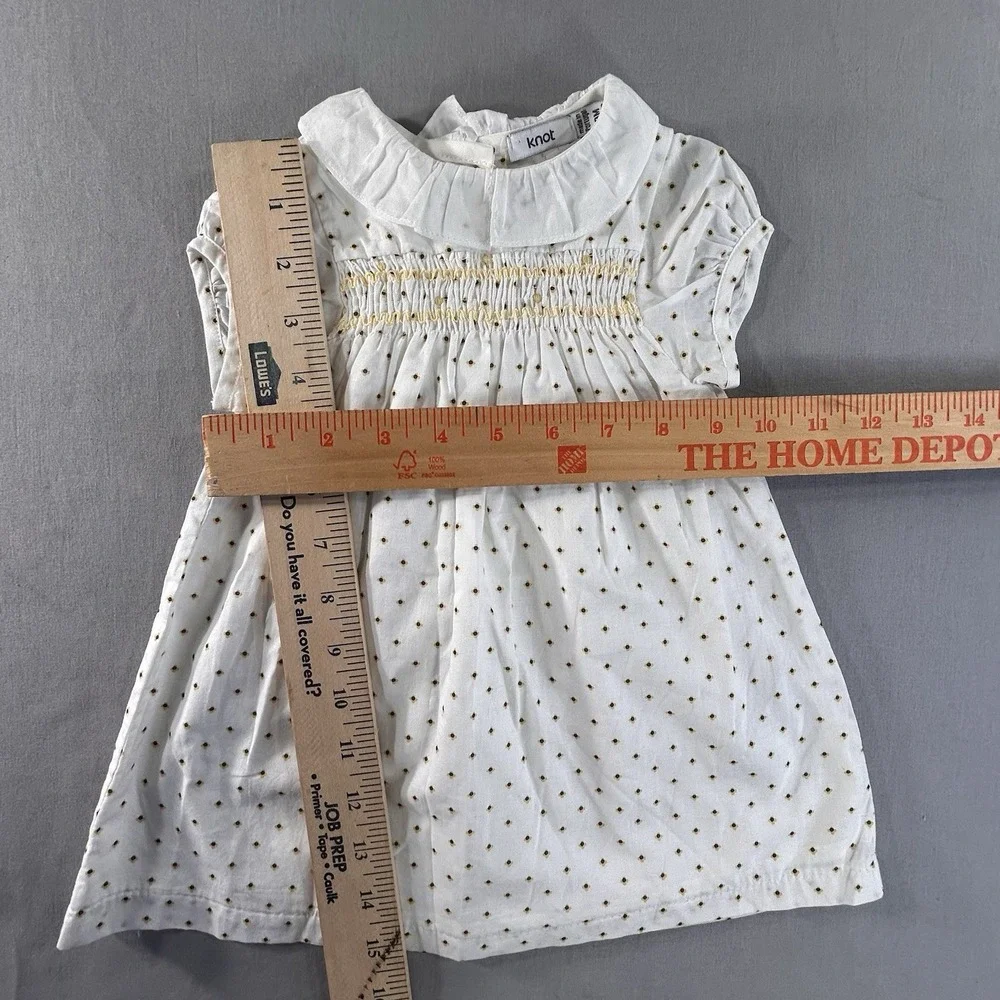 Knot Toddler White‎ Sunflower Dress With Bloomers 9 Month Easter Spring Summer